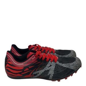 Thestron Mens Size 41 US 8 Track Shoes Spikes Athletic Field Red Black Gray